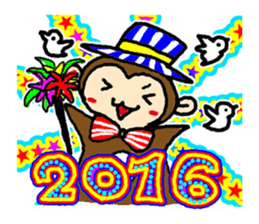 New year 2016 sticker #4070815