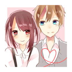 Comfortable couple sticker