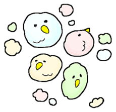 pretty small birds sticker #4071233