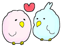 pretty small birds sticker #4071243