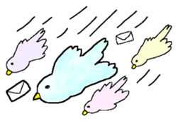 pretty small birds sticker #4071247