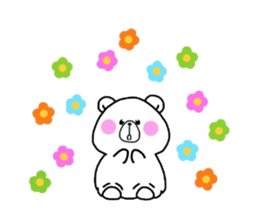 pretty polar bear sticker #4071634