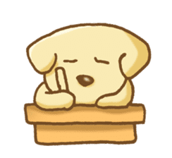 The lazy Labrador Retriever sticker #4072090