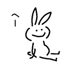 very simple rabbit sticker #4072097