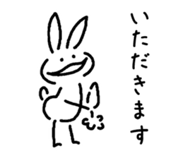 very simple rabbit sticker #4072102