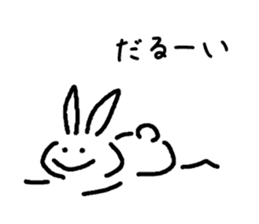very simple rabbit sticker #4072116