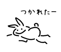 very simple rabbit sticker #4072117