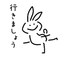 very simple rabbit sticker #4072123