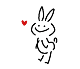 very simple rabbit sticker #4072126
