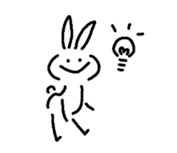 very simple rabbit sticker #4072127
