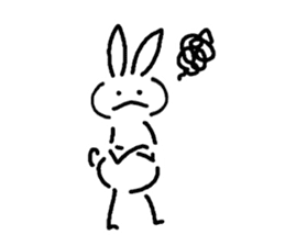 very simple rabbit sticker #4072133