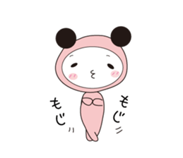 Black ear momoco -Basic version- sticker #4072315