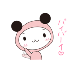 Black ear momoco -Basic version- sticker #4072316