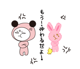 Black ear momoco -Basic version- sticker #4072323