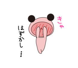 Black ear momoco -Basic version- sticker #4072330