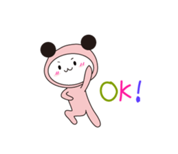 Black ear momoco -Basic version- sticker #4072333