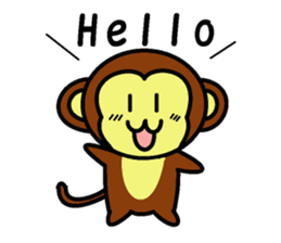 I greet by Mr. monkey. sticker #4072464