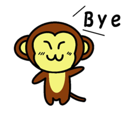 I greet by Mr. monkey. sticker #4072465