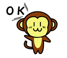 I greet by Mr. monkey. sticker #4072474