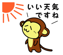 I greet by Mr. monkey. sticker #4072476
