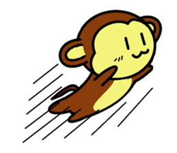 I greet by Mr. monkey. sticker #4072487