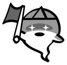 The ghost and humans! sticker #4073060