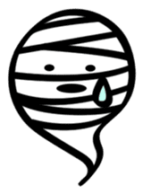 The ghost and humans! sticker #4073062