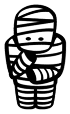 The ghost and humans! sticker #4073063