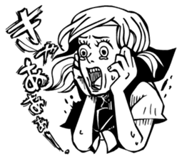 The ghost and humans! sticker #4073073