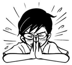 The ghost and humans! sticker #4073074