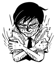 The ghost and humans! sticker #4073075