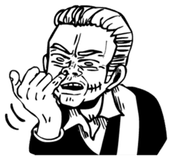 The ghost and humans! sticker #4073078