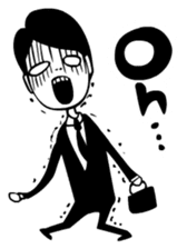 The ghost and humans! sticker #4073081