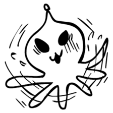 The ghost and humans! sticker #4073095