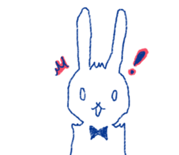 penguin and rabbit sticker #4074555