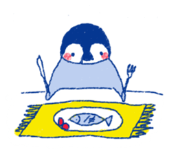 penguin and rabbit sticker #4074559