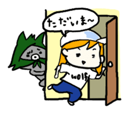 Natsumi and Wolf sticker #4074704