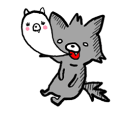 Natsumi and Wolf sticker #4074709