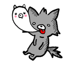 Natsumi and Wolf sticker #4074709