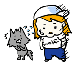 Natsumi and Wolf sticker #4074726