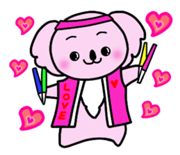 "kawaii" pink koaras sticker #4075033