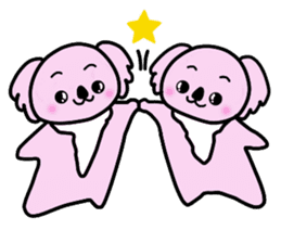 "kawaii" pink koaras sticker #4075039