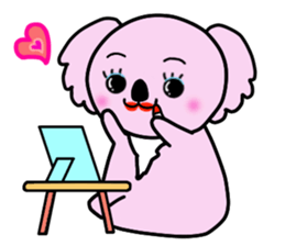 "kawaii" pink koaras sticker #4075042
