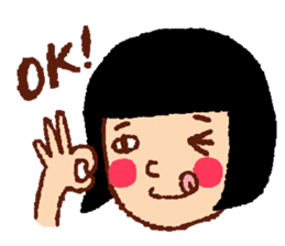 Funny face, Okame chan sticker #4075497