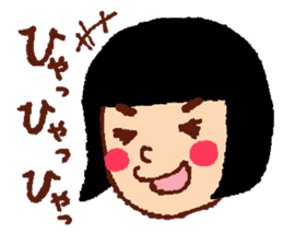 Funny face, Okame chan sticker #4075511