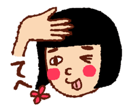 Funny face, Okame chan sticker #4075517