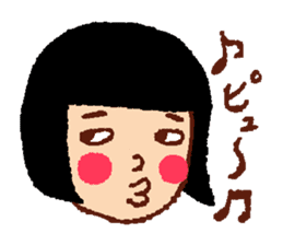 Funny face, Okame chan sticker #4075523
