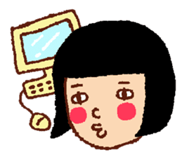 Funny face, Okame chan sticker #4075528