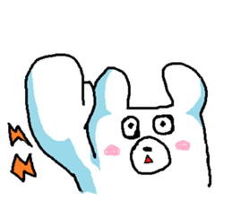 Loose white bear sticker sticker #4075616