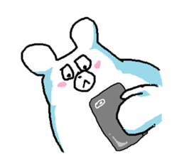 Loose white bear sticker sticker #4075617